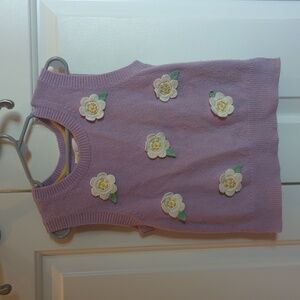 Girls Mini Boden sweater vest, size 5-6